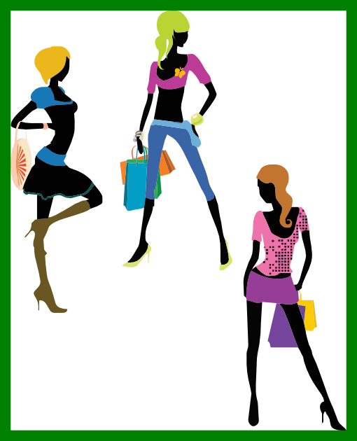 Stunning Collection Of Fashion Clipart Transparent - Girls Fashion Silhouette Png (510x630)