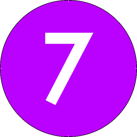 Click To See Printable Version Of Number 7 In Circle - Number 7 Flash Card (480x480)