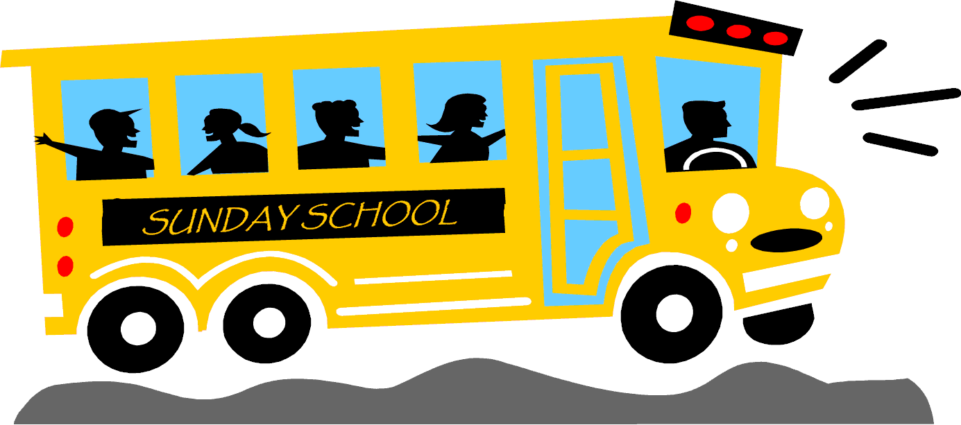 Church Van Clipart Bus Pencil And In Color - Sunday School Bus Clip Art (1385x613)