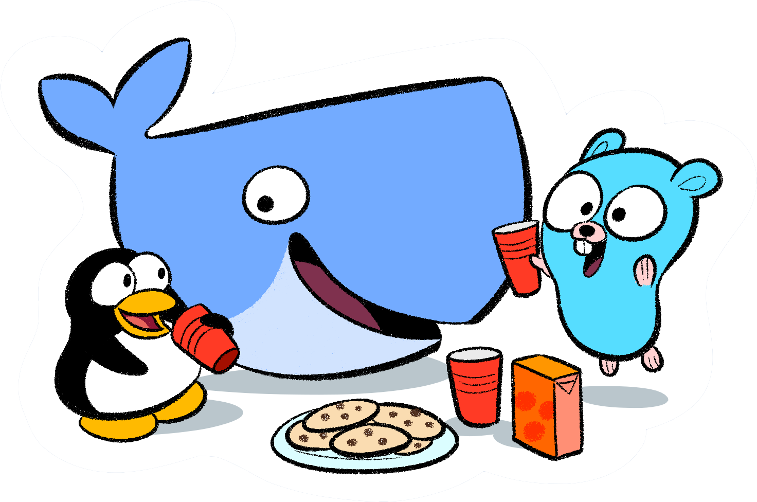 Microsoft Clipart To Be Or Not To Be - Docker Go Linux (1541x1081)