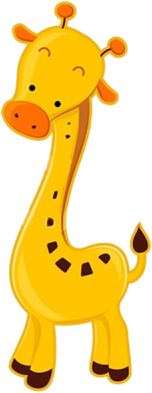 Baby Animal Clipart Funny - Mini Giraffe Throw Blanket (400x400)