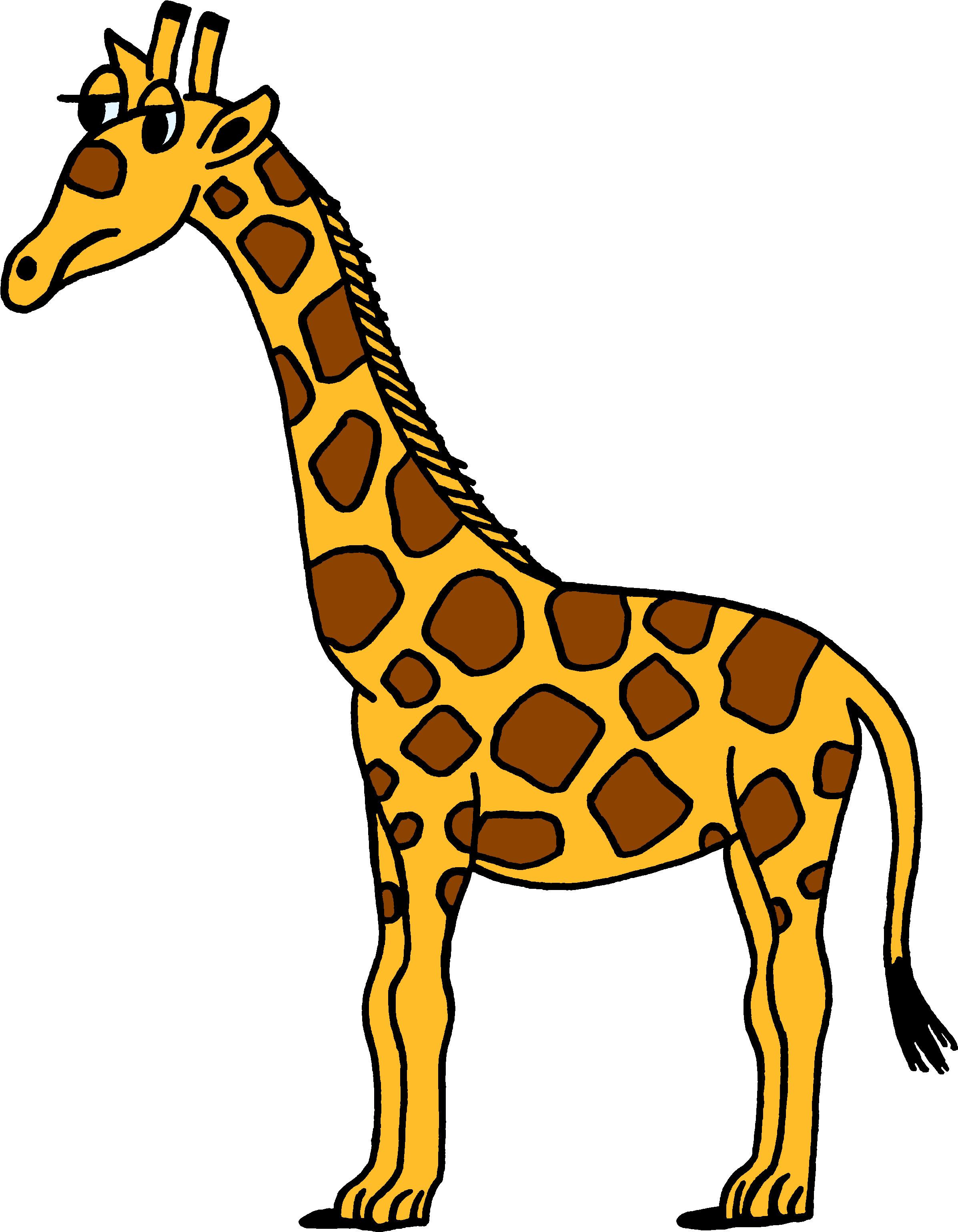 Clip Art Of Giraffe (2630x3170)