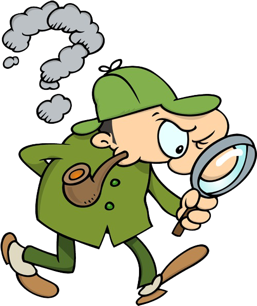 Sherlock Holmes Clipart Evidence - Magnifying Glass Clipart (648x595)