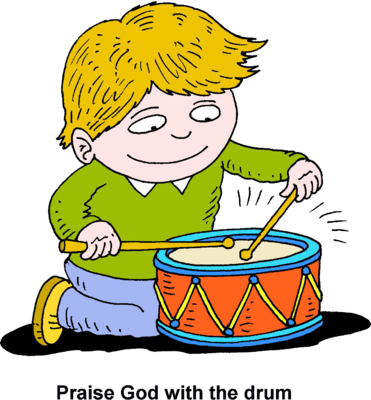 Image Boy Playing Drum Praise God With The Drum Clip - Beat The Drum Clipart (371x400)