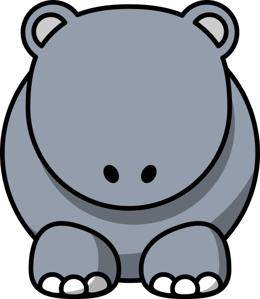 Cartoon Rhino Png (516x593)