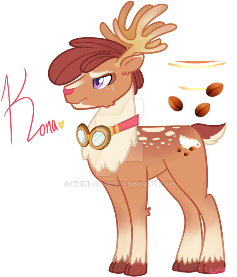 Kona The Reindeer By Khimi-chan - Cartoon (800x925)