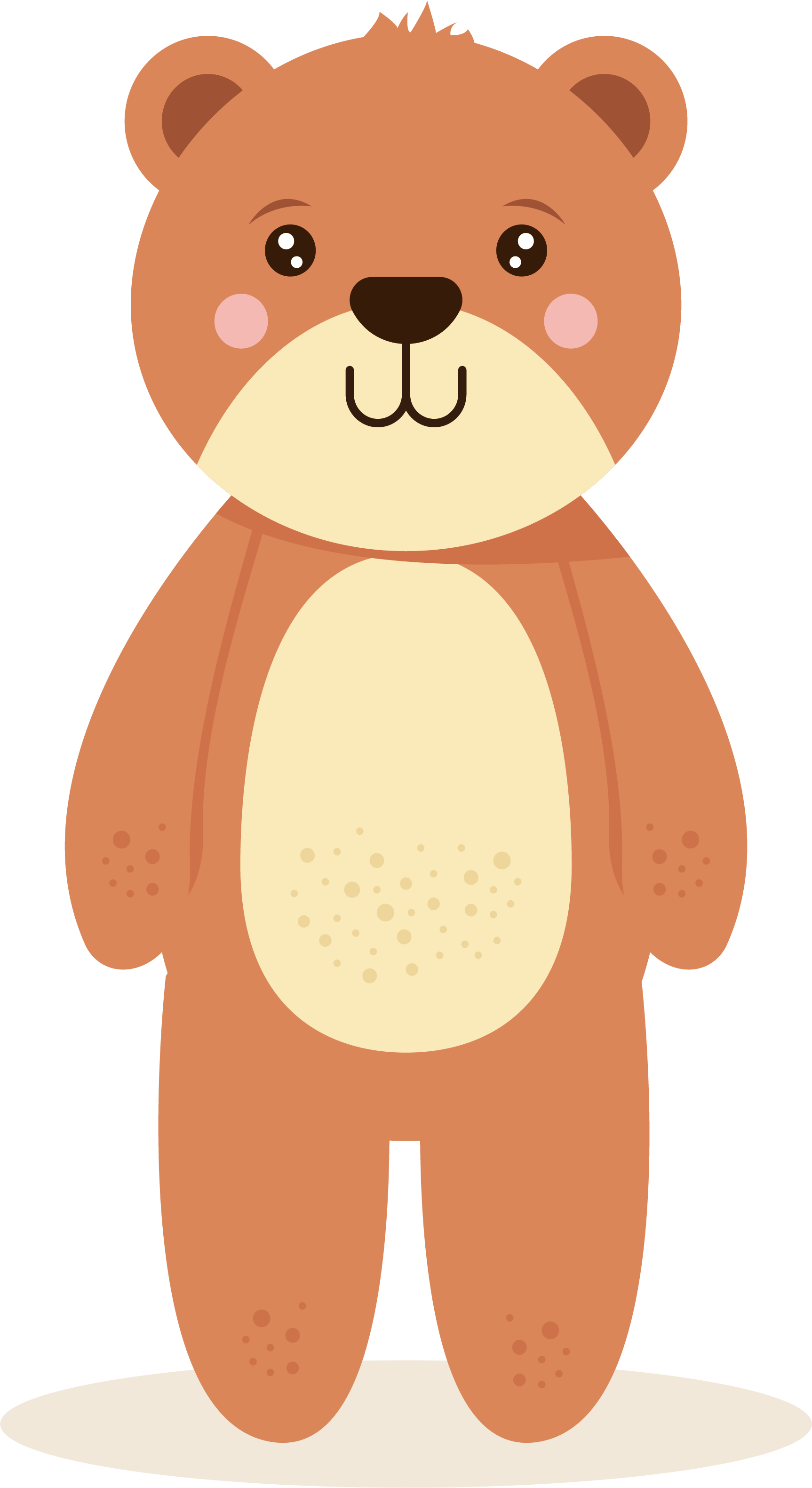 Brown Bear Teddy Bear Illustration - Brown (1726x3162)