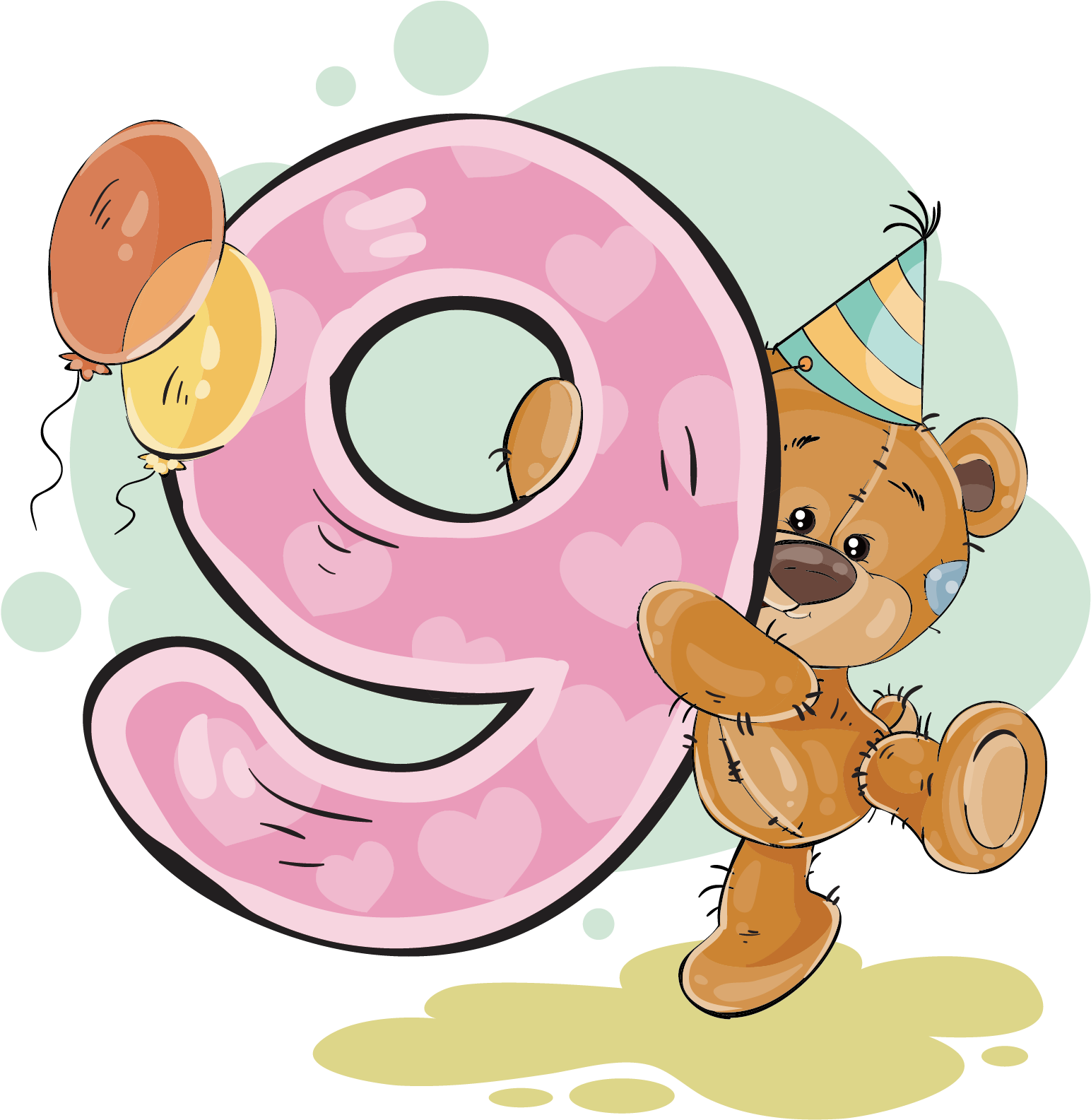 Teddy Bear Letter Stuffed Toy - Numeros Con Ositos (1667x1667)