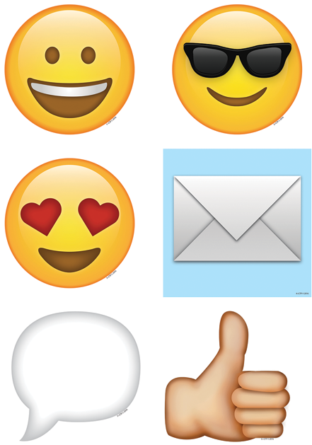 Detailed Images - Creative Teaching Press Emojis 6" Designer Cut-outs (650x650)