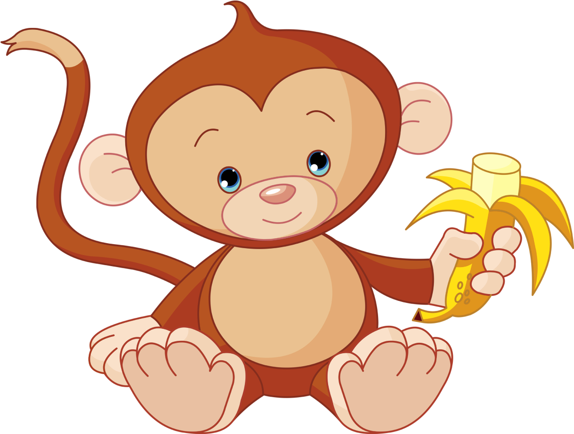 Free Cartoon Baby Girl Monkey Clip Art - Baby Monkey Clip Art (1181x907)