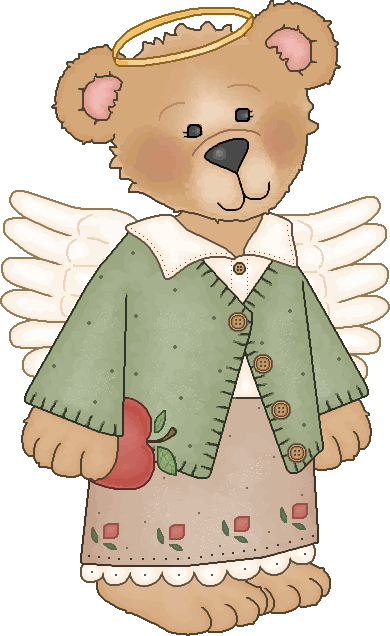Angel Teddy Bear Clip Art - Cartoon (390x636)