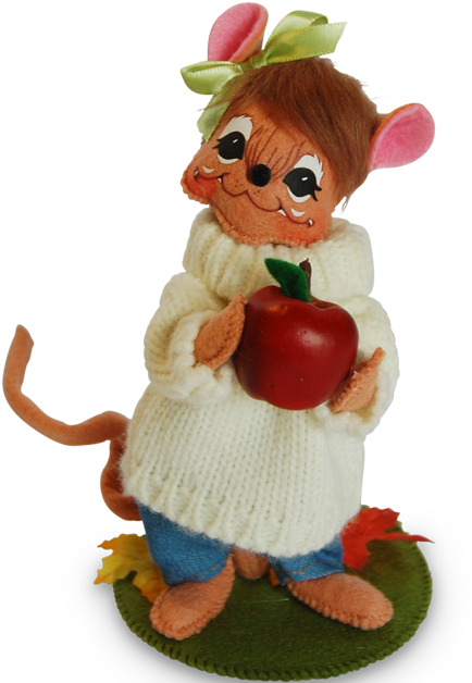 6-inch Apple Picking Girl Mouse - Annalee - 6in Apple Picking Girl Mouse (700x700)