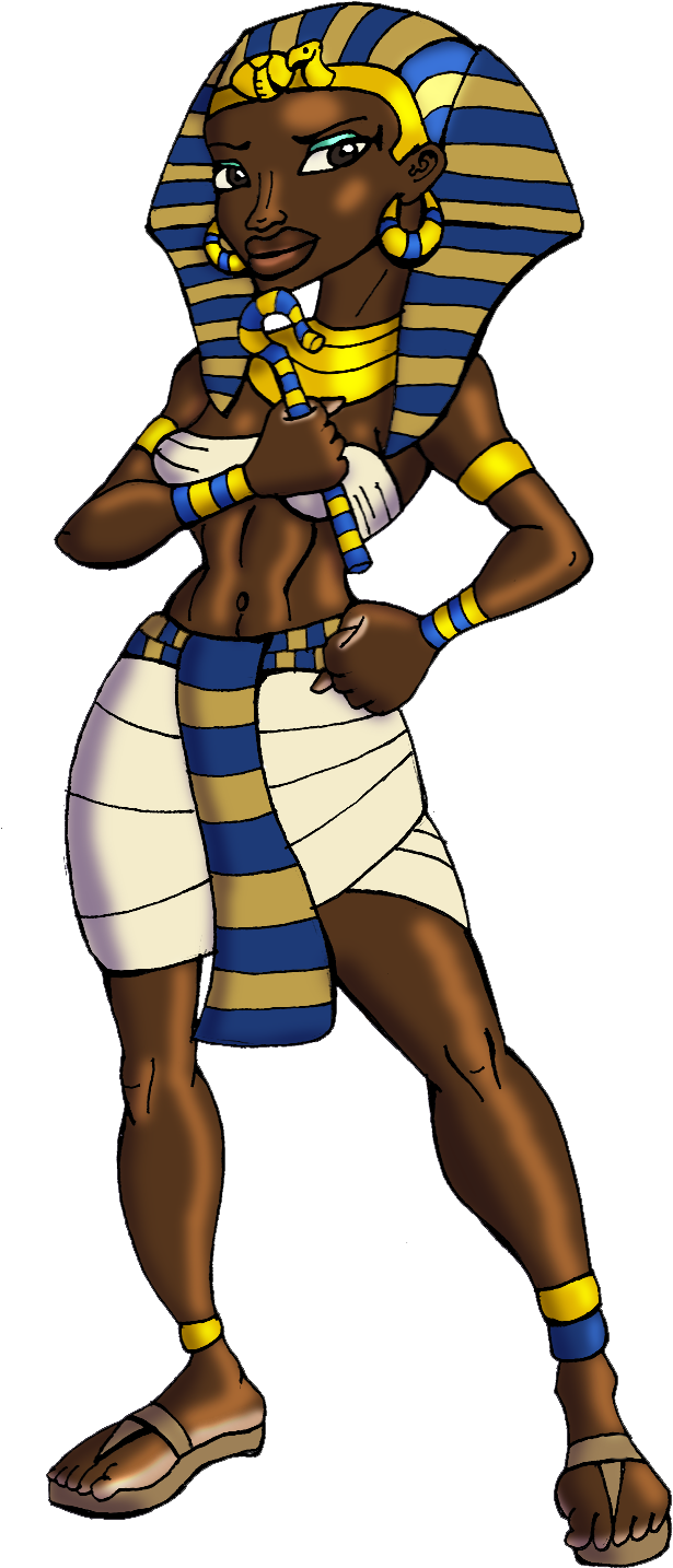 An Attempt To Render Hatshepsut, Probably My Favorite - Egyptian Cartoon Png (677x1500)