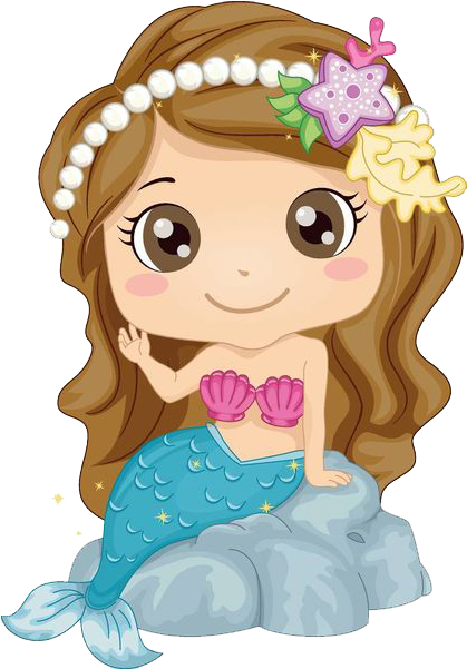 Mermaid Clip Art - Baby Mermaid Vector (538x600)