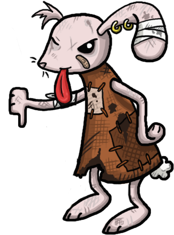 Evil Bunny - Marine Helmet Cartoon (453x512)