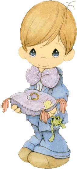 Wedding Programs Clip Art Free - Niños Precious Moments (274x587)