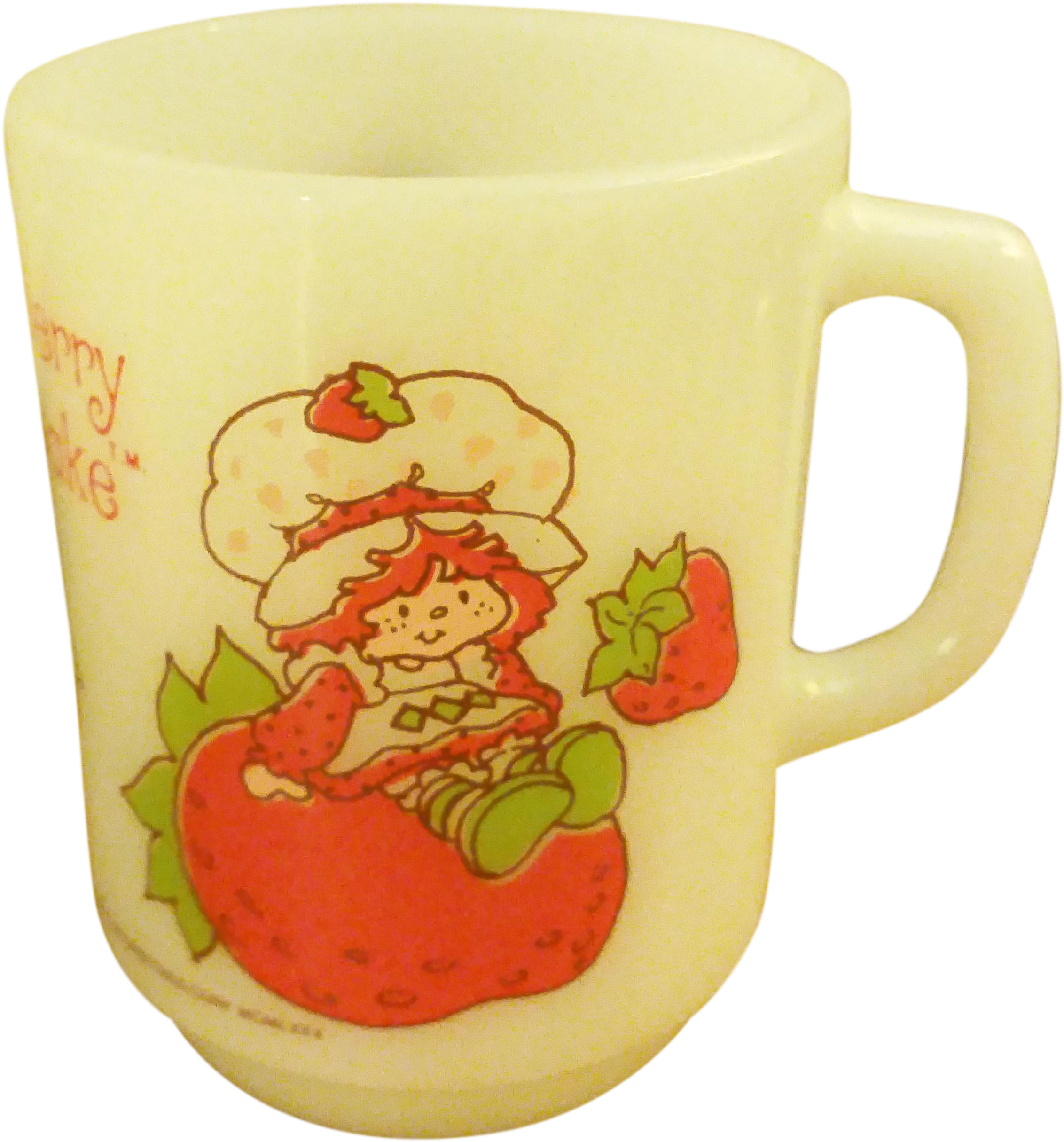 Anchor Hocking Fireking "strawberry Shortcake" Milk - Anchor Hocking Strawberry Shortcake Mug (2514x2698)
