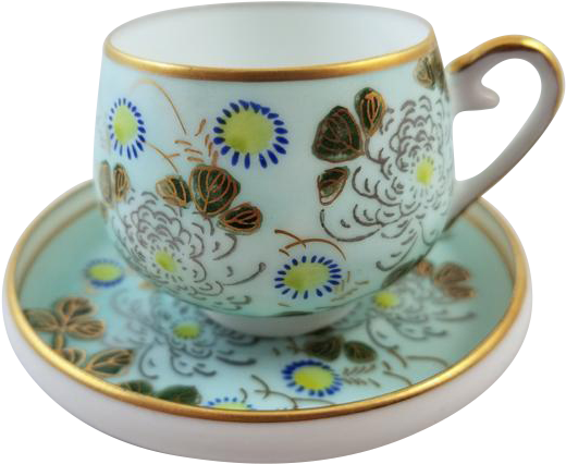 Vintage Hand Painted Japan Demitasse Geisha Lithophane - Porcelain (519x519)