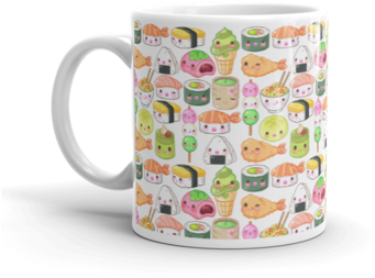Japanese Foods Mug, Colorful Mug, Kawaii Mug, Sushi - Mug (400x400)