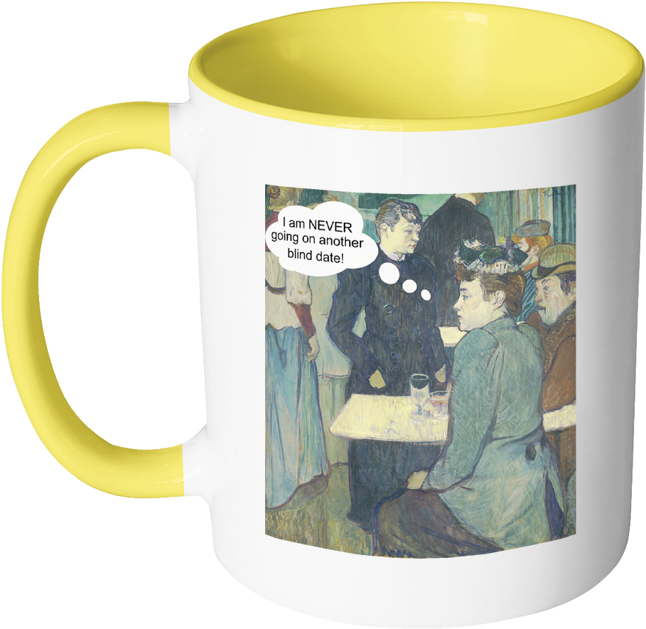 I'm Never Going On Another Blind Date Funny Art Coffee - Giclee Painting: Toulouse-lautrec's A Corner (1024x1024)