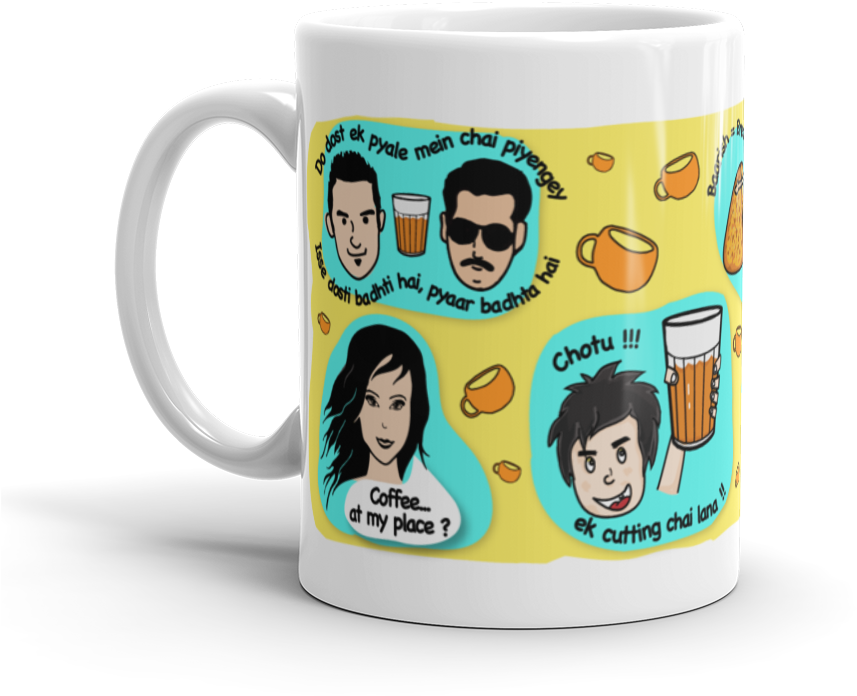 Bollywood Chai/coffee Mug Featuring - Masala Chai (1000x1000)