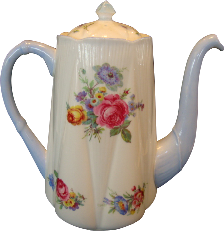 Gorgeous Shelley Bone China Coffee Pot ~ Dainty Shape - Teapot (465x465)