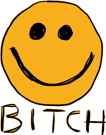 Bitch And Smile Image - Transparent Text Tumblr Png (398x476)
