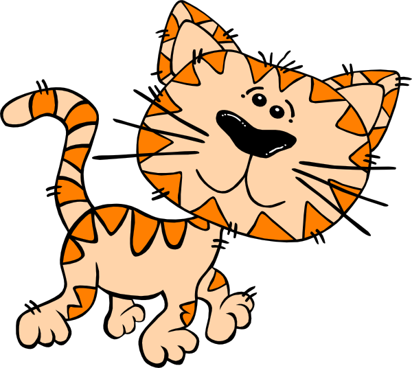 Kitten Clip Art Black And White Free Clipart Images - Free Clipart Kitten (600x536)
