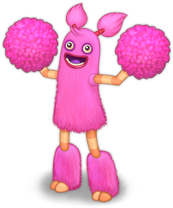 Upon Hatching, The Fearless Pompom Investigates And - My Singing Monsters Pompom (355x417)