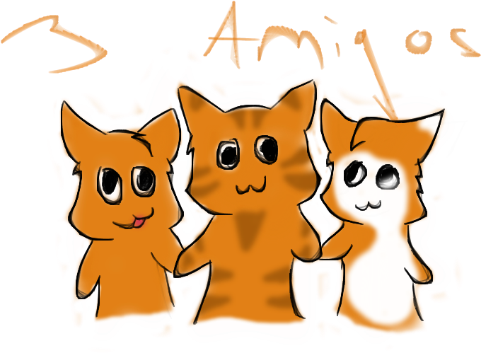 Cartoon Kitten~3 Amigos~ By Kigerstudios - Cartoon (863x668)