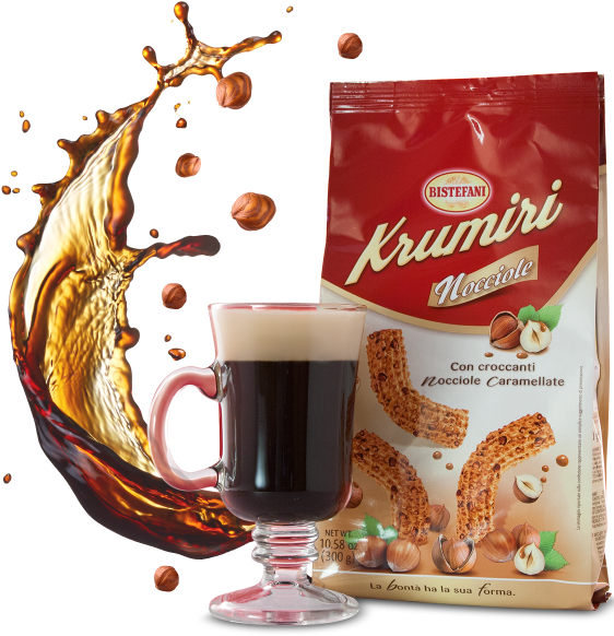Krumiri Nocciole E Irish Coffee - Bistefani Krumiri With Hazelnut And Caramel 10.6 Oz (595x585)