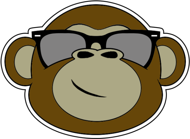 Sell Monkey Logo With Shades - Monkey (680x522)