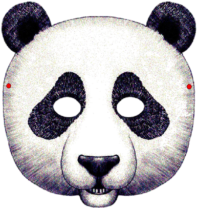 Scrap - Printable Panda Bear Mask (400x410)
