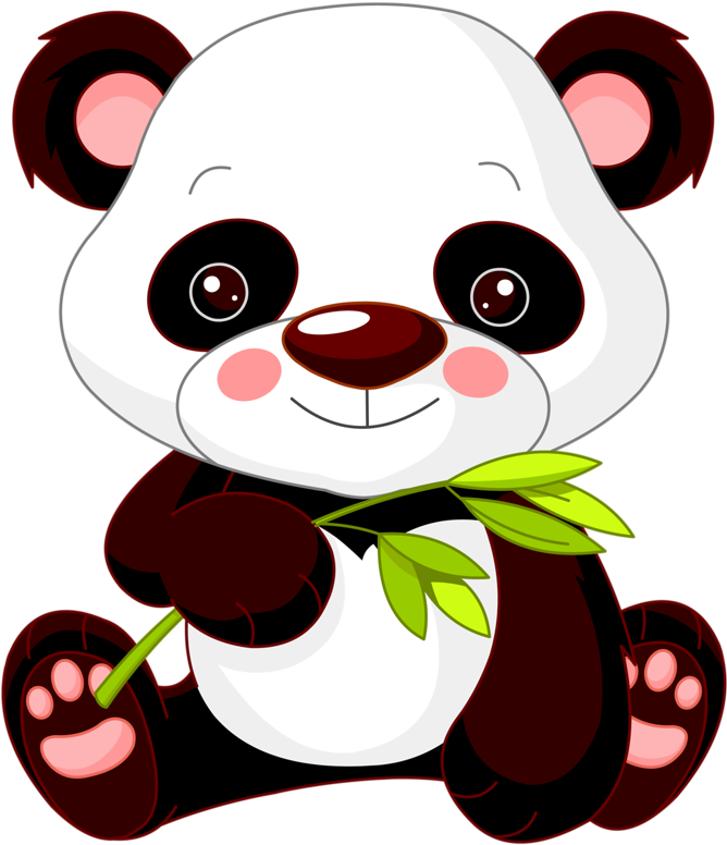 Animals - Baby Panda Clipart (703x800)