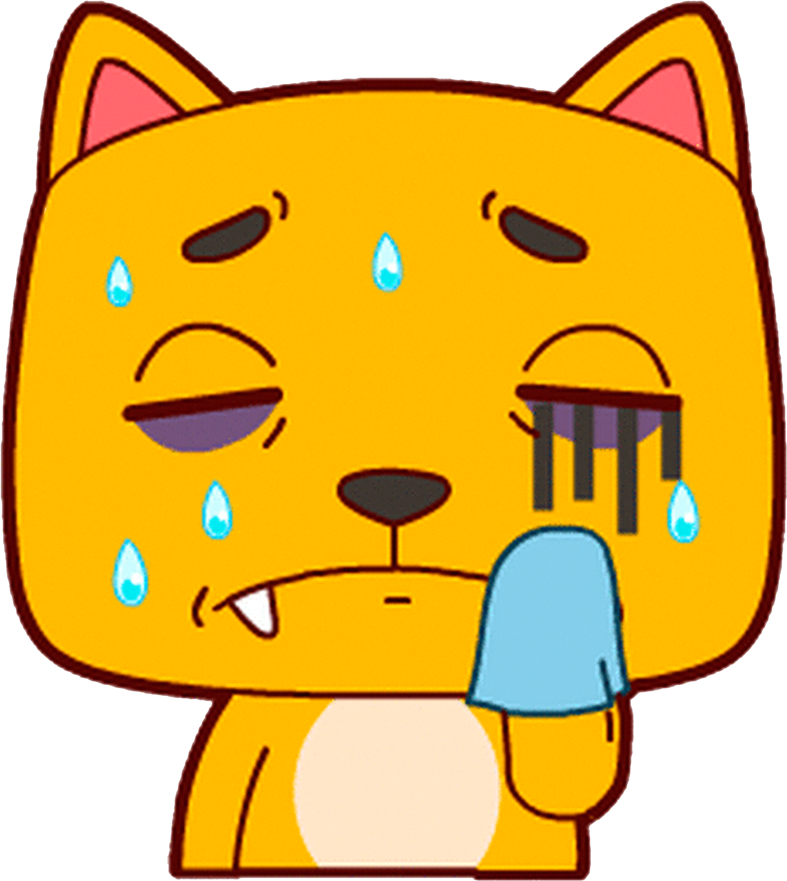 Cat Sticker Animation Dog Kitten - Chat Gif Emoticons (5000x5000)