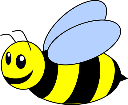 Bee Sting Honey Bee Wings Insect Stripes G - Bumble Bee Clip Art (416x340)