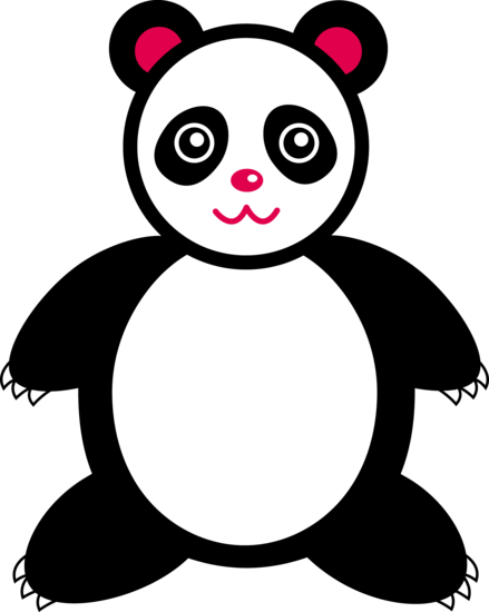 Herbivorous Clipart Panda Bear - Giant Panda Clip Art (439x550)