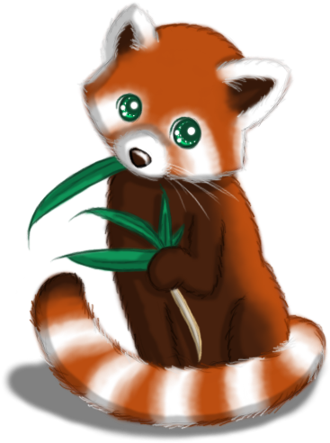 How To Draw A Baby Red Panda - Draw A Red Panda (450x500)