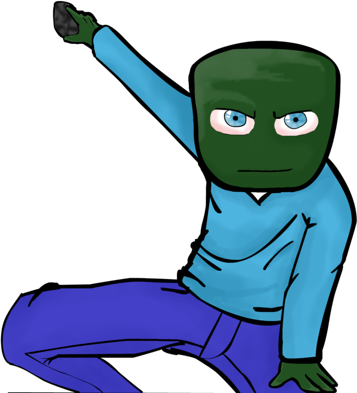 Minecraft Zombie - Cartoon (1041x767)