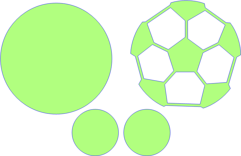 5 Inch Soccer Ball With Circles For Action Wobble Img - Circle (860x563)