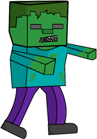 Minecraft Zombie By Nature By Naturexd - Minecraft Zombi Png (400x503)