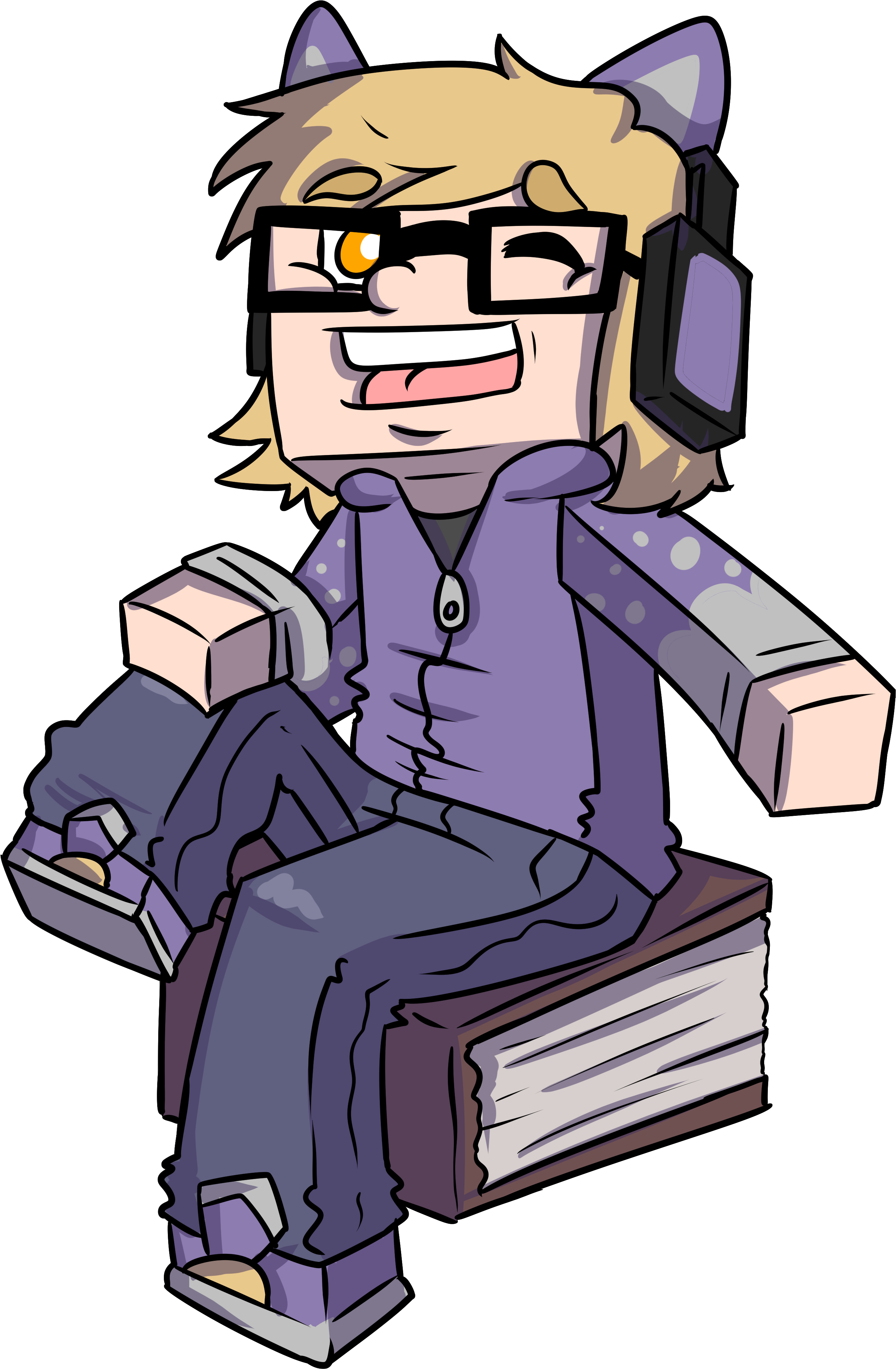 Lewwleww - De Minecraft Cartoon Png (2952x4356)