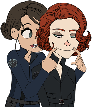 I Did This As A Dare For A Friend When Barely Awake - Maria Hill Natasha Romanoff (487x472)
