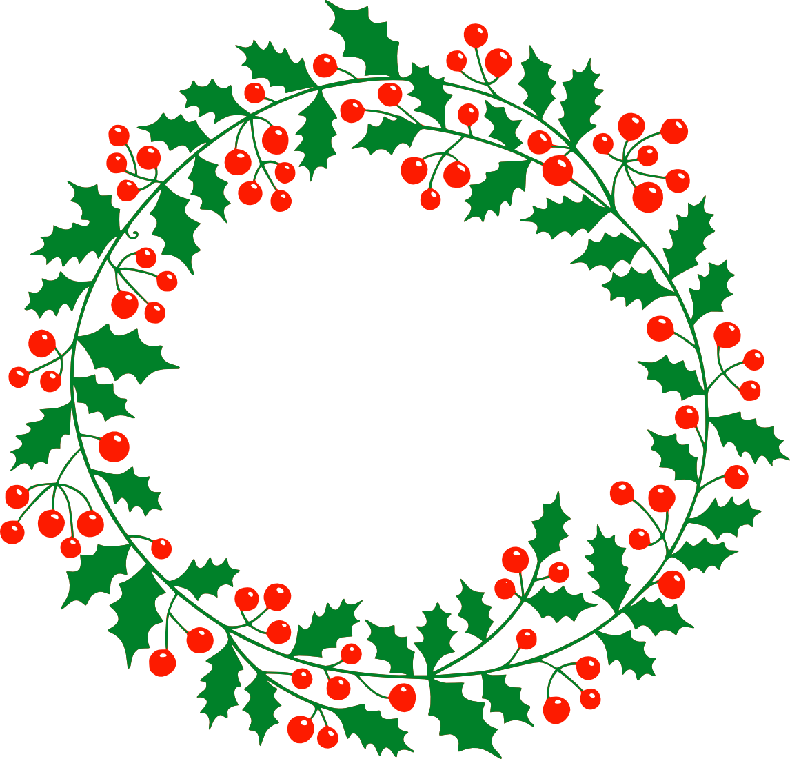 Holidays, Personal Use, Hollywreath, - Vector Graphics (1146x1100)