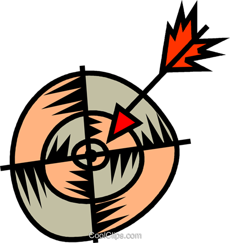 Dartboard With Dart Royalty Free Vector Clip Art Illustration - Dartboard With Dart Royalty Free Vector Clip Art Illustration (453x480)