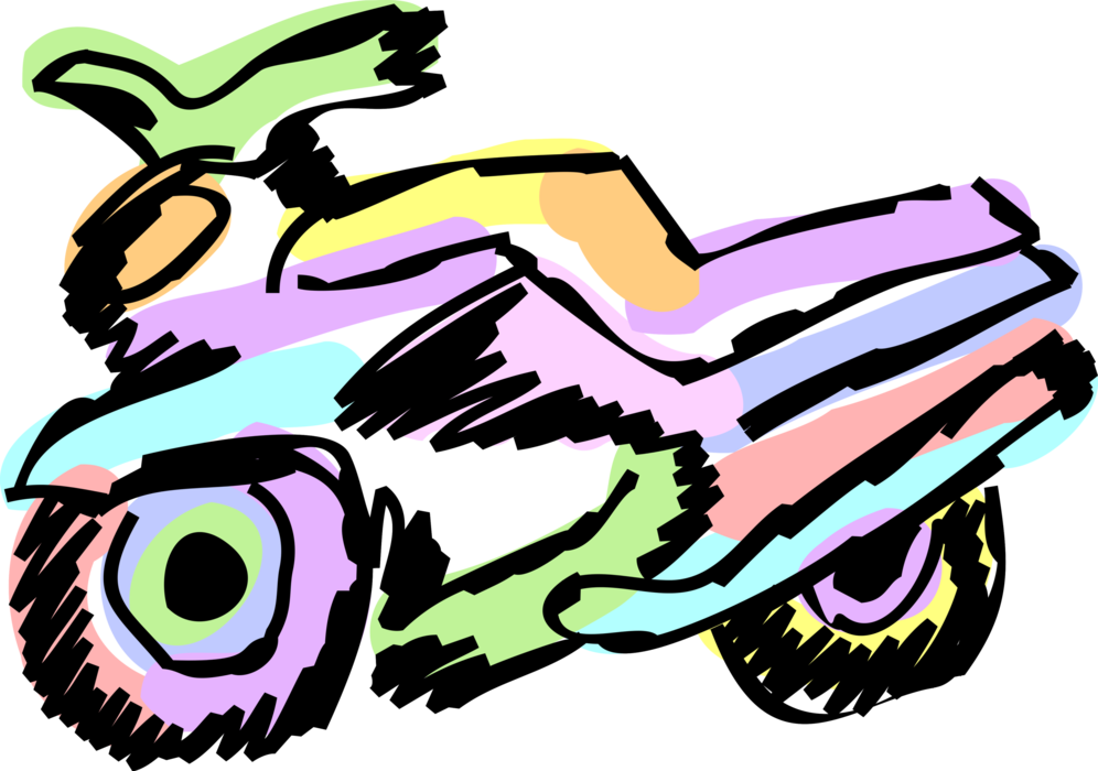 Vector Illustration Of Street Bike Motorcycle Or Motorbike - Vector Illustration Of Street Bike Motorcycle Or Motorbike (996x700)