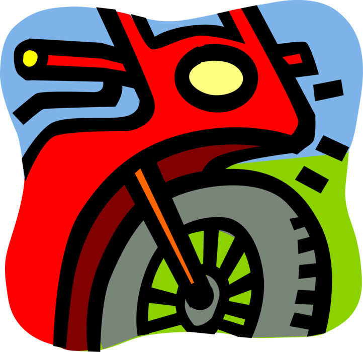 Vector Illustration Of Street Bike Motorcycle Or Motorbike - Vector Illustration Of Street Bike Motorcycle Or Motorbike (722x700)