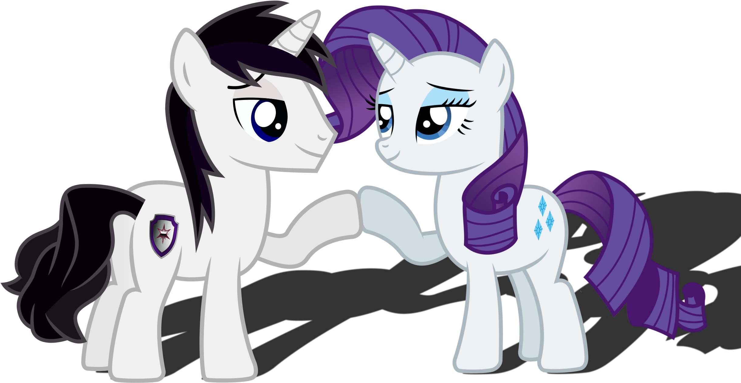 Holding Hooves, Male, Mare, Oc, Oc - Cartoon (2499x1430)