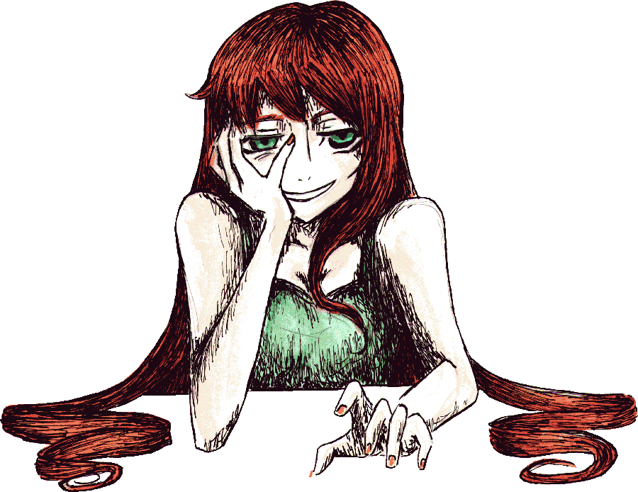 [ Img] - Psycho Anime Girl Brown Hair (900x694)