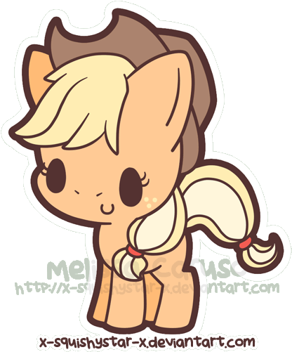Squishy Apple Jack V2 - My Little Pony Kawaii (428x500)